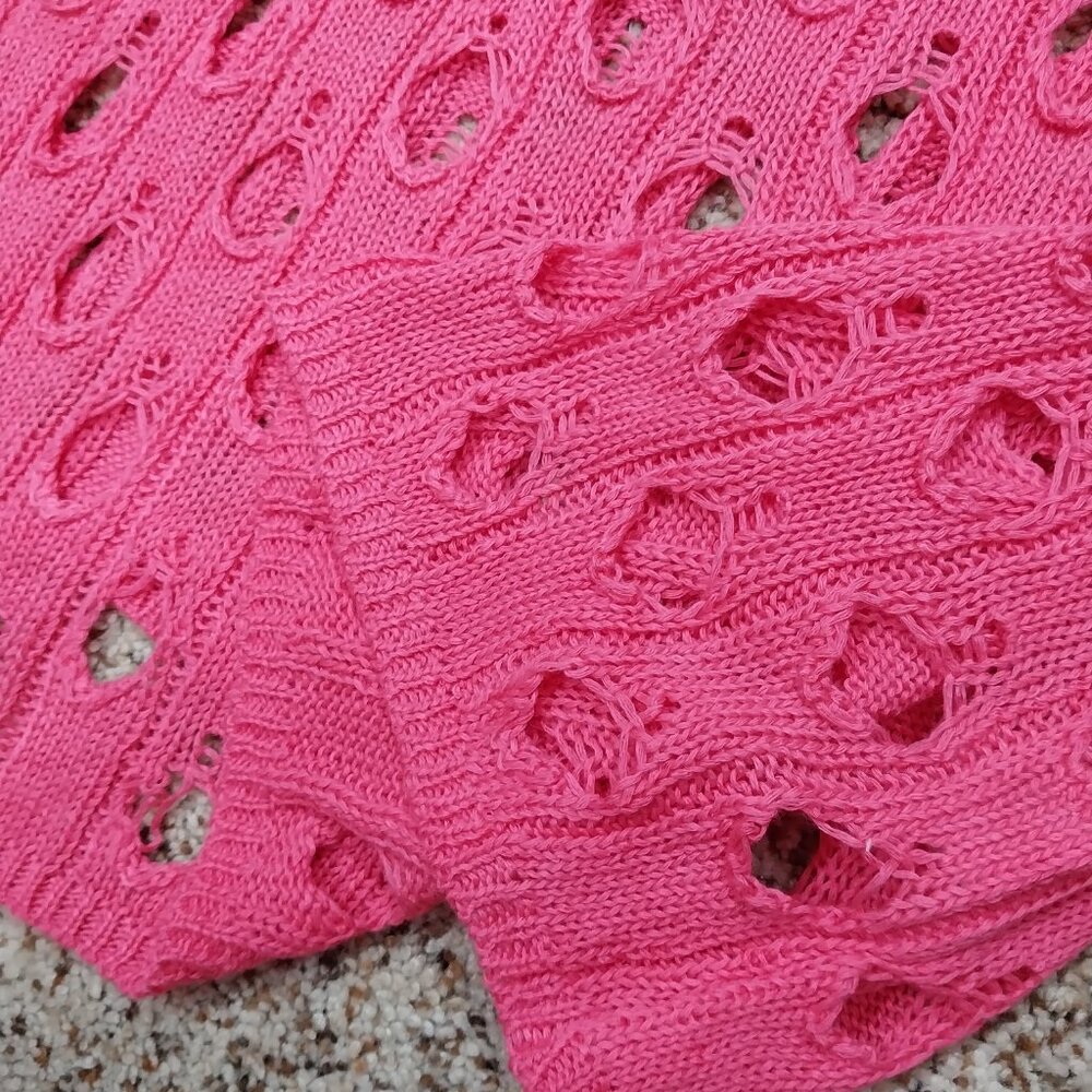 3615 Size Small Oversize BiBi Pink Long Sleeve Sweater. NWT. - Picture 4 of 6